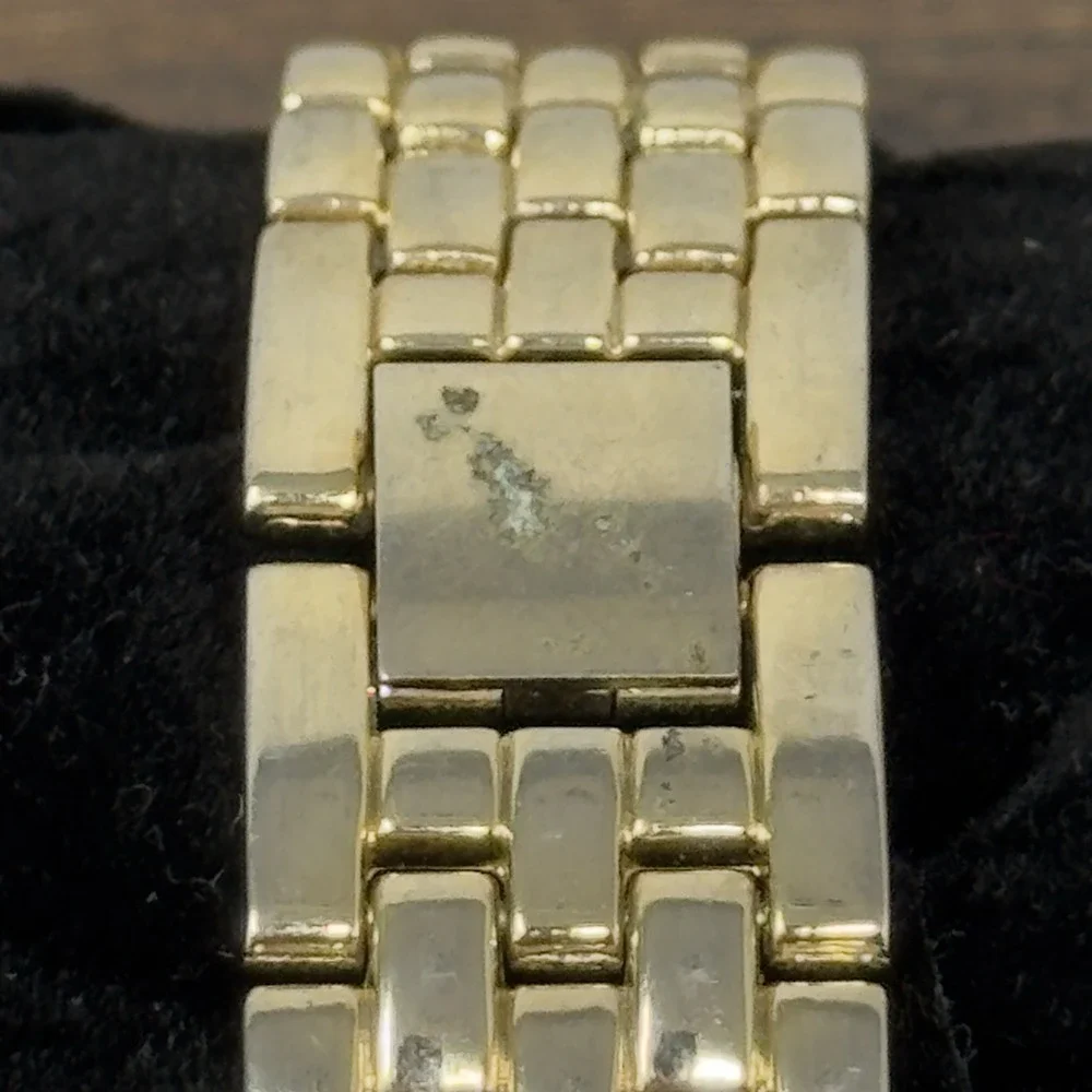 NY&C Women's Paved Tank Gold Tone Watch New Battery Works‎ Great